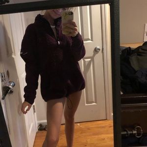 Pink Sherpa pullover